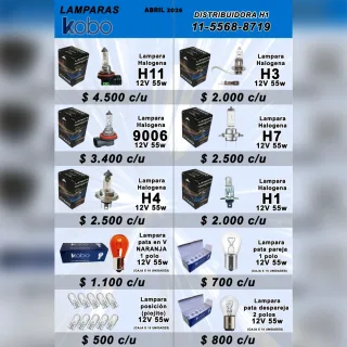 Lámpara automotriz todos los modelos