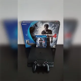 PS4 SLIM 500GB + MANDO + JUEGO - IMPECABLE ESTADO