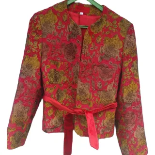 Saco Flores Graciela Naum Rojizo Tall Chico Consultar Stock (Usado)