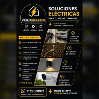 Electricista domiciliario, cámaras de seguridad, trabajos en Durlock y pintura