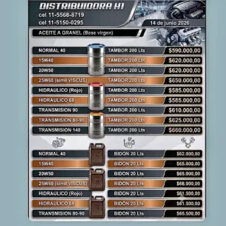 Venta de lubricantes