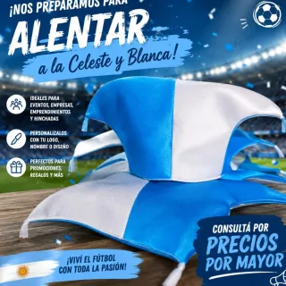 Gorros de Argentina tipo arlequín