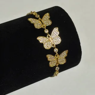Pulsera dorada ajustable