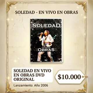 DVD Soledad Pastorutti - En Vivo En Obras (Edición 2006) Original
