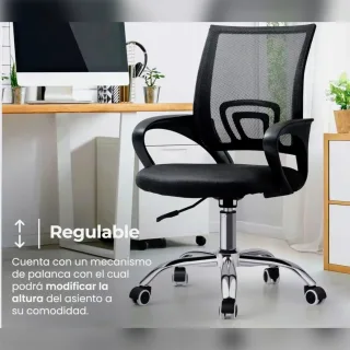 SILLA DE ESCRITORIO ERGONOMICA COLOR NEGRO