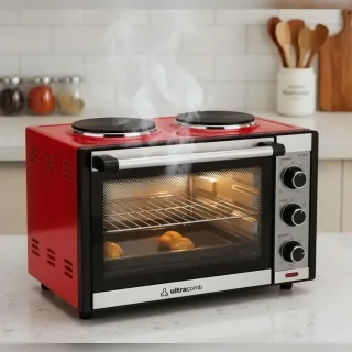 HORNO ELÉCTRICO CON DOBLE ANAFE ULTRACOMB 45L/ 1600W