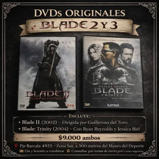 🩸 Blade 2 y 3 – DVDs Originales ¡Acción, vampiros y Wesley Snipes en su mejor momento! 🗡